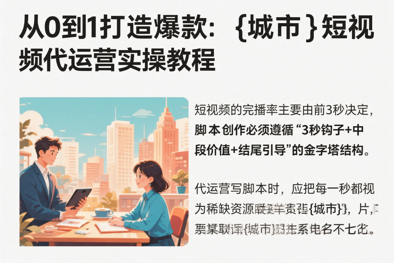 从0到1打造爆款:云浮短视频代运营实操教程