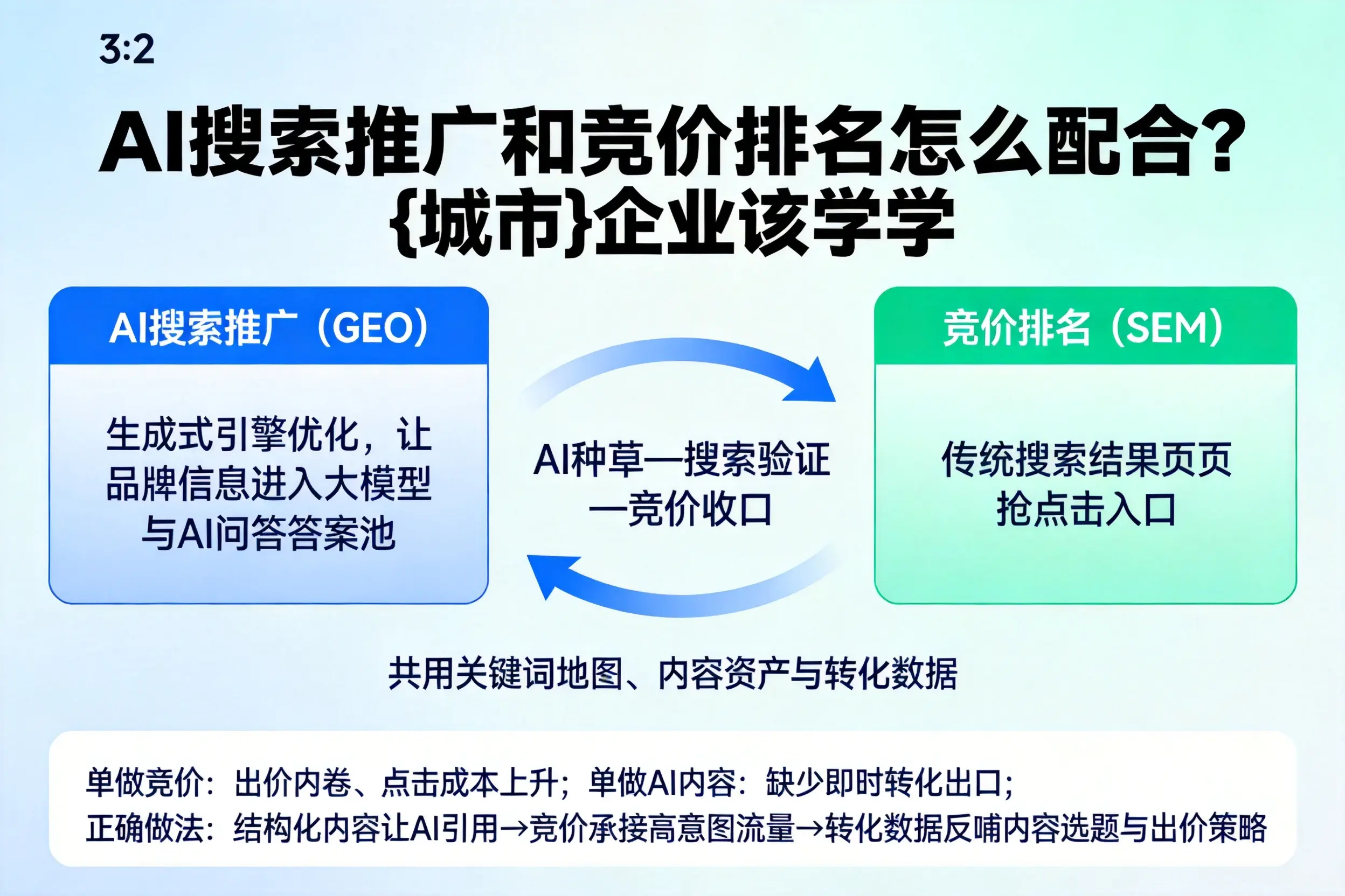 AI搜索推广和竞价排名怎么配合？云浮企业该学学