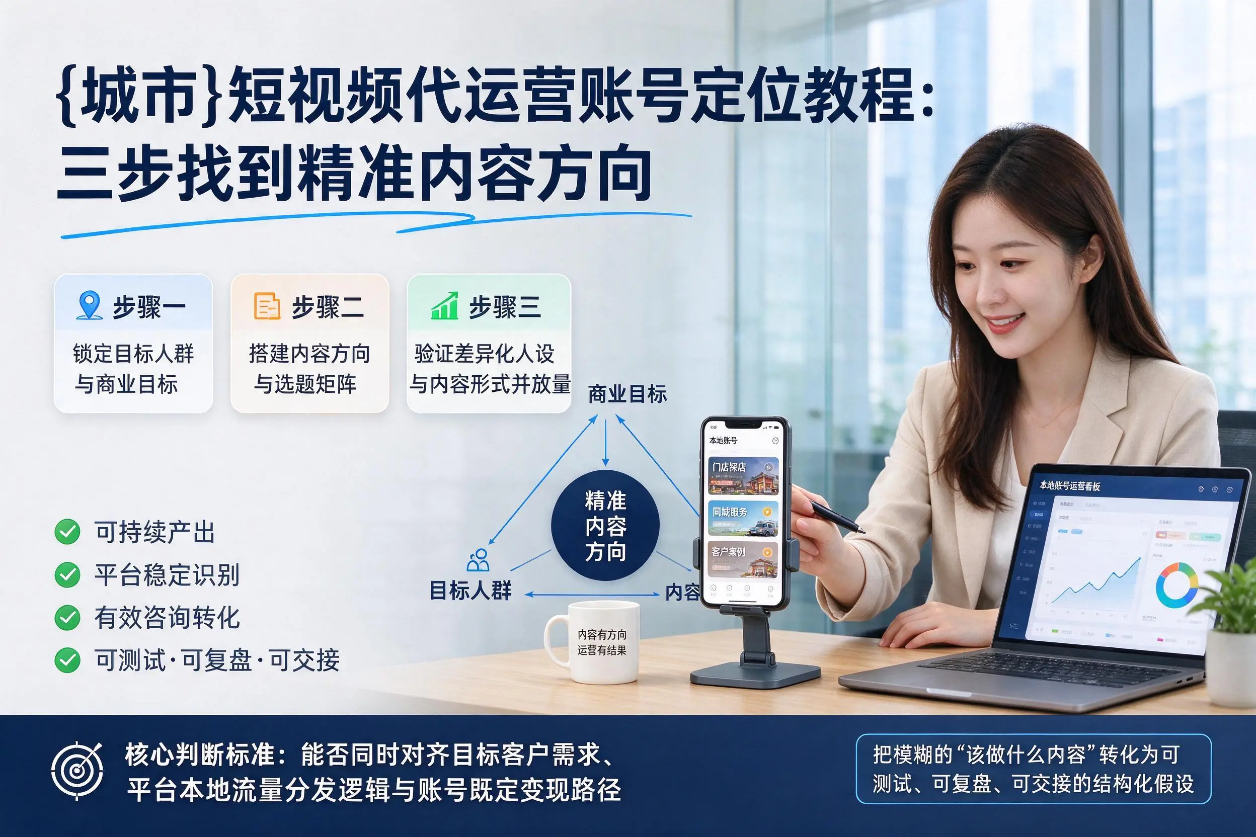 云浮短视频代运营账号定位教程:三步找到精准内容方向