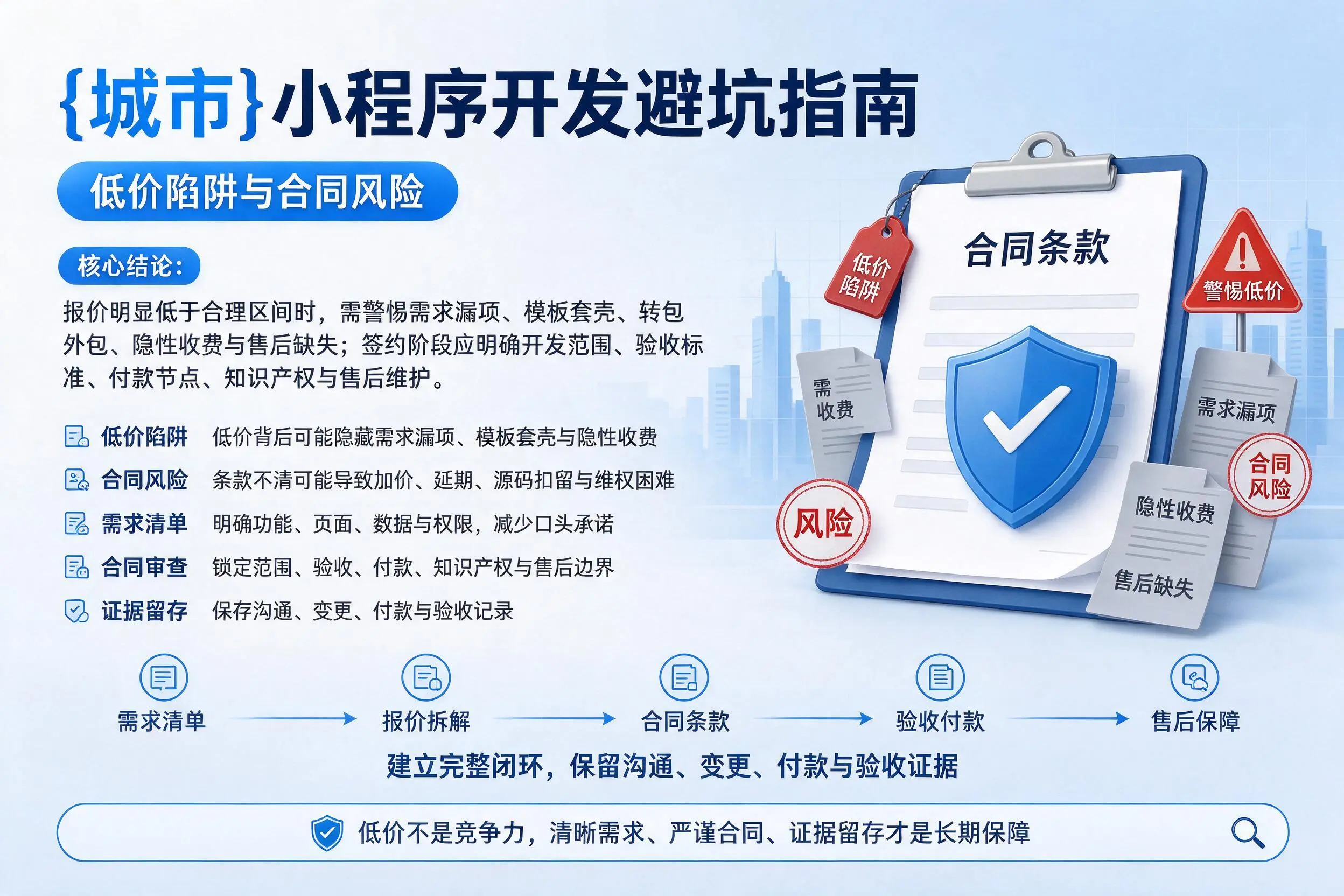 云浮小程序开发避坑指南:低价陷阱与合同风险