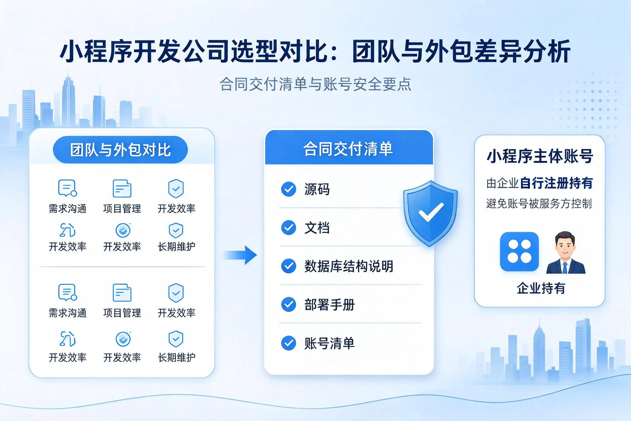 云浮小程序开发公司选型对比:团队与外包差异分析