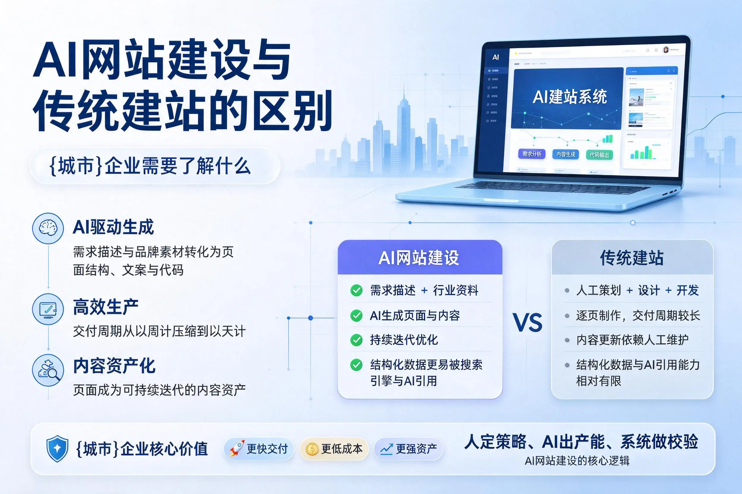 AI网站建设与传统建站的区别,云浮企业需要了解什么
