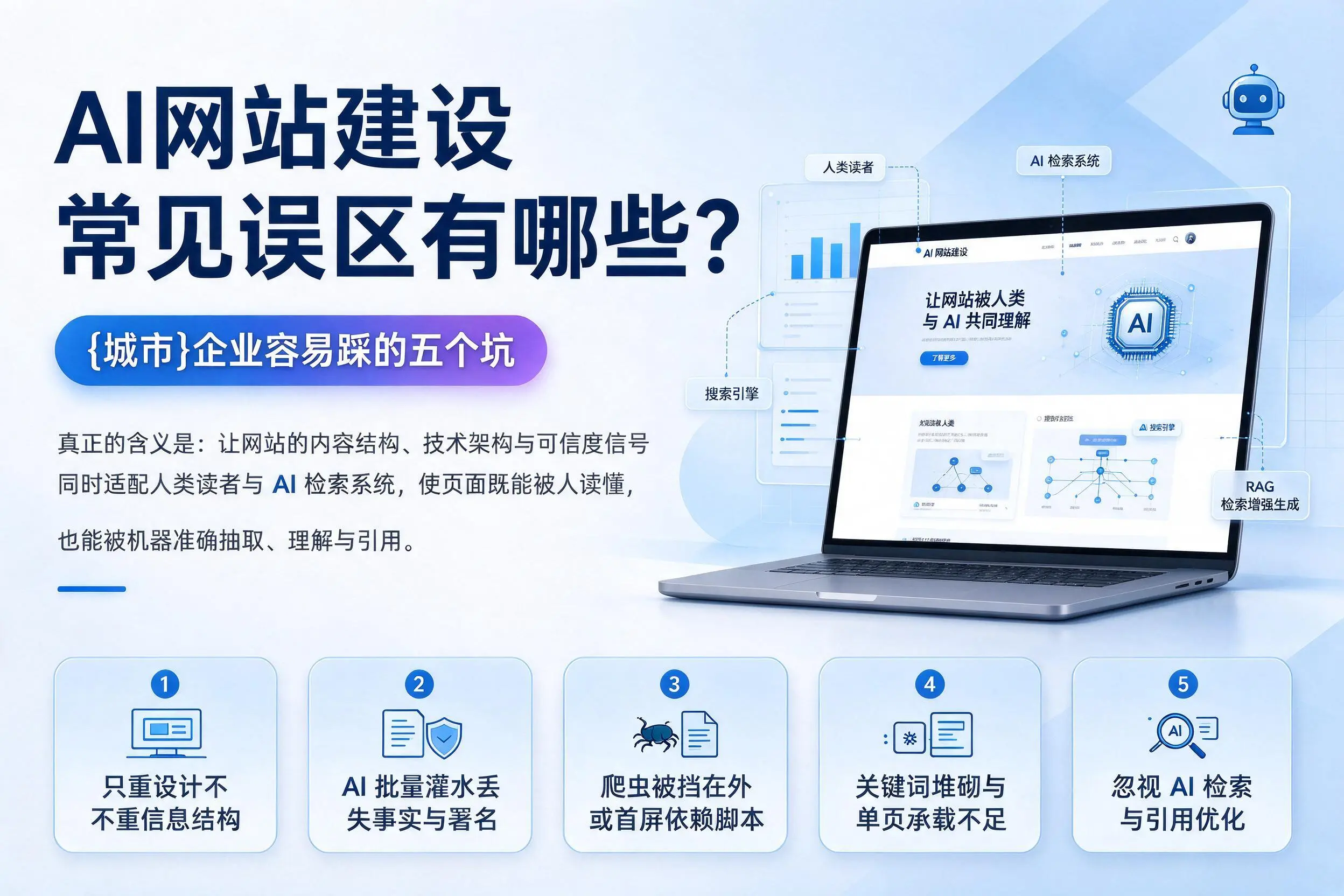 AI网站建设常见误区有哪些?云浮企业容易踩的五个坑