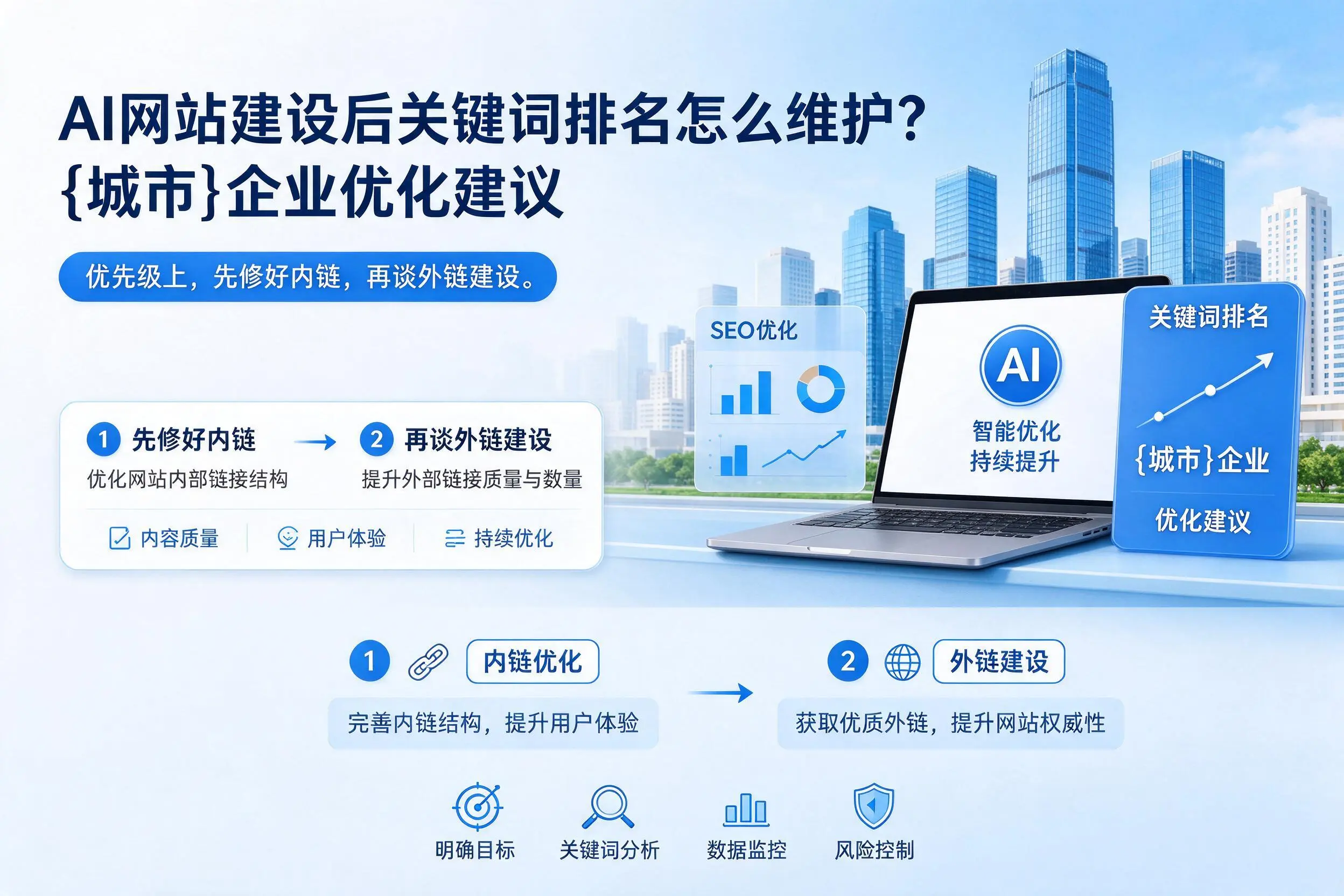 AI网站建设后关键词排名怎么维护?云浮企业优化建议