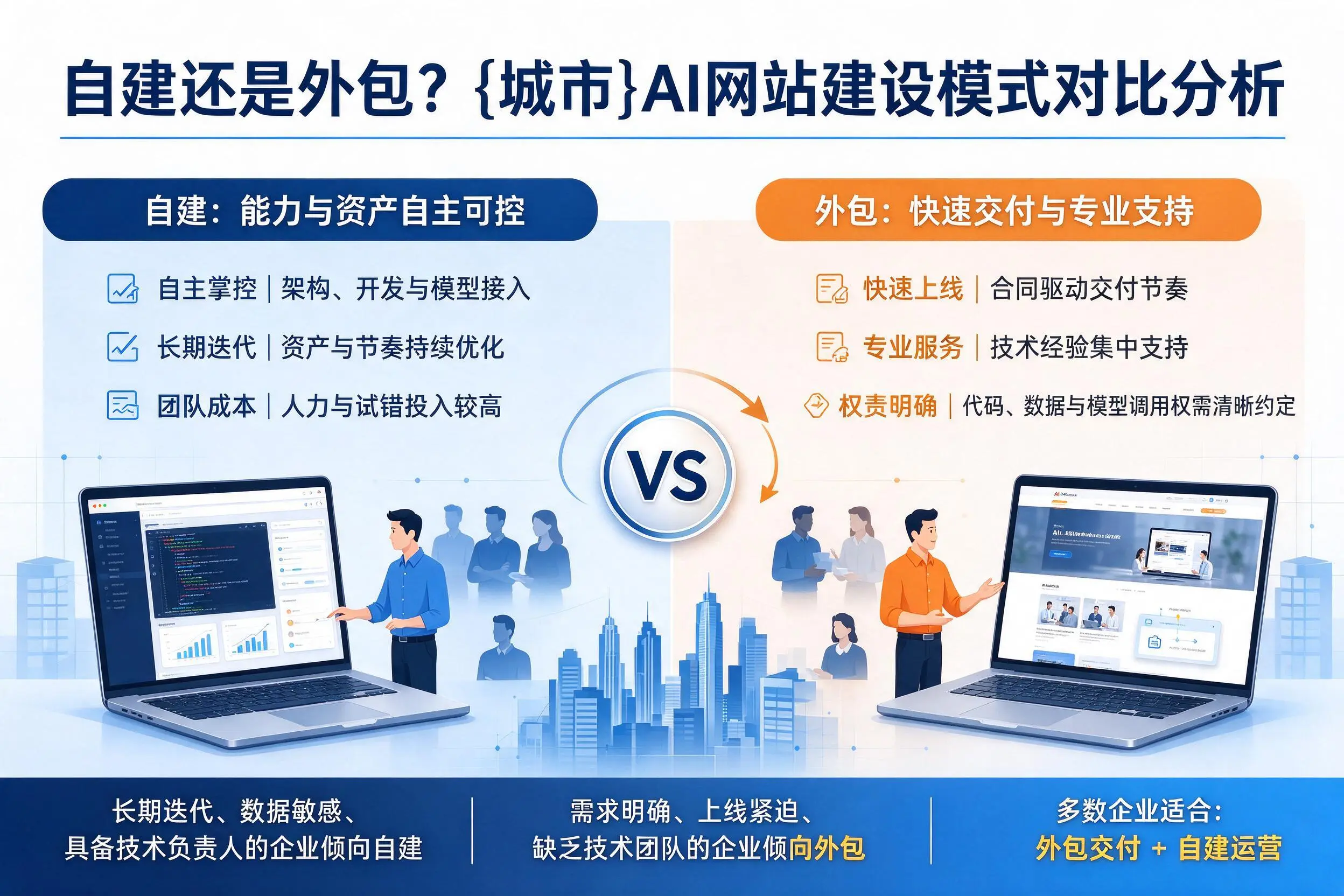 自建还是外包？云浮AI网站建设模式对比分析