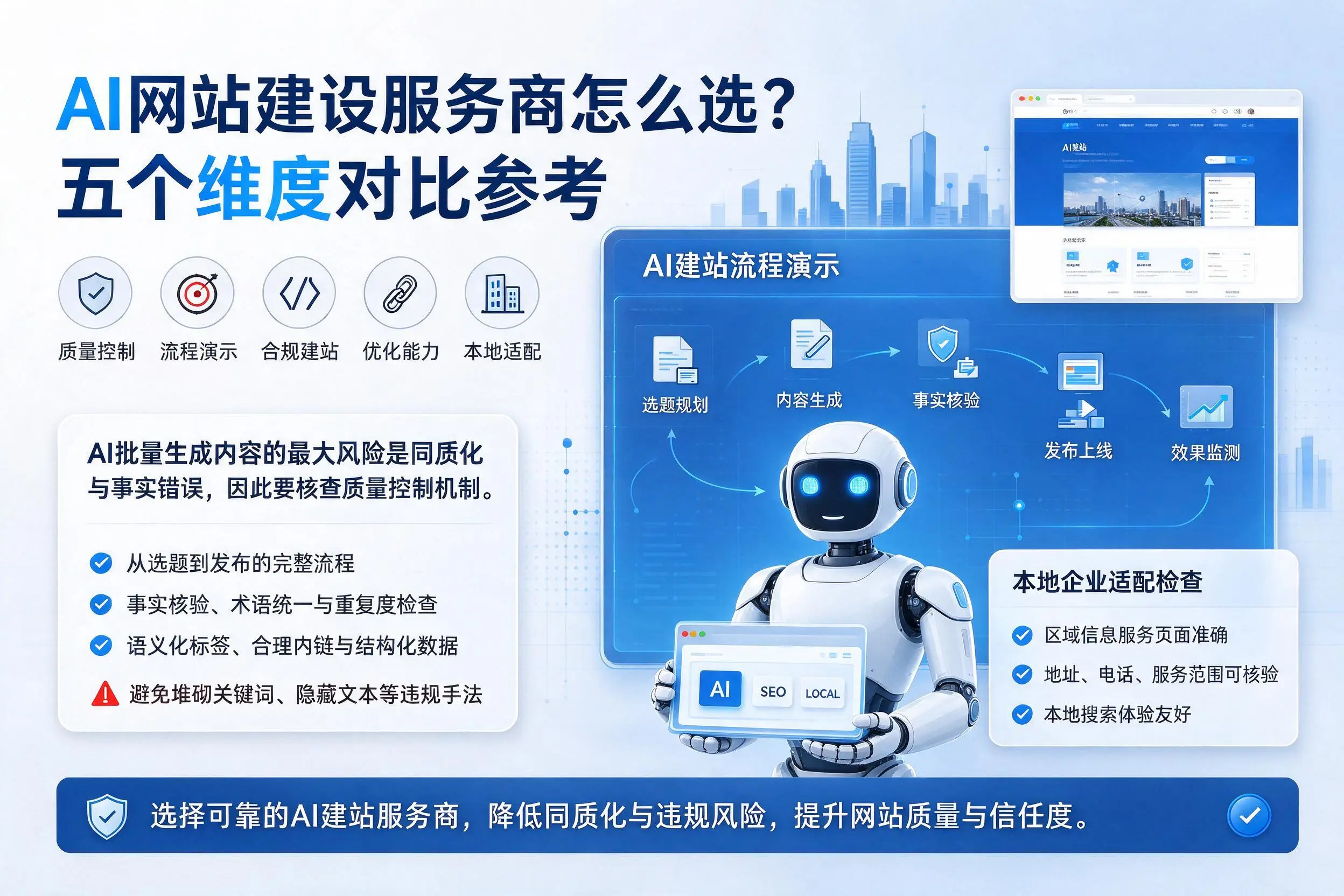 云浮AI网站建设服务商怎么选?五个维度对比参考