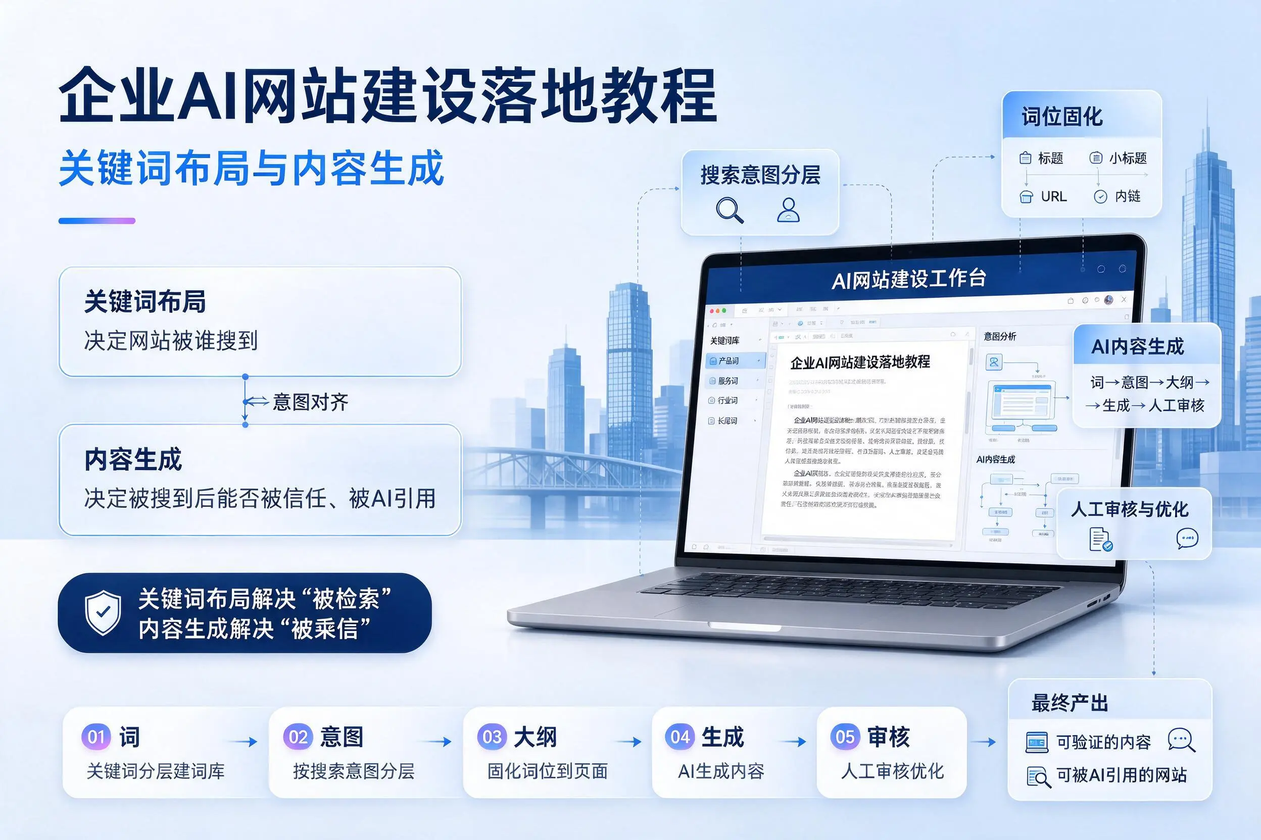 云浮企业AI网站建设落地教程:关键词布局与内容生成