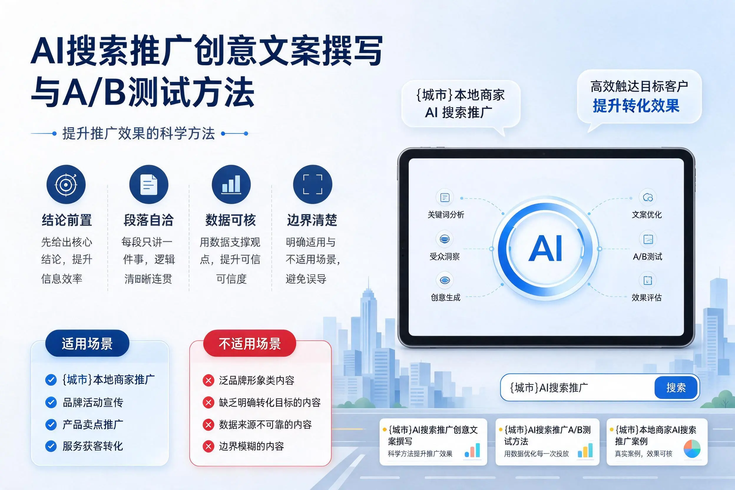云浮AI搜索推广创意文案撰写与A/B测试方法